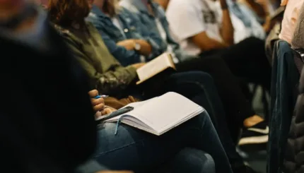woman reading book