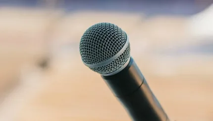 black microphone