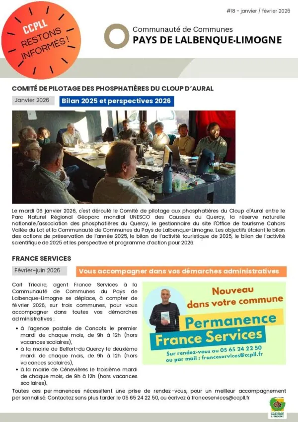 Image du document Newsletter CCPLL #18 janvier 2026