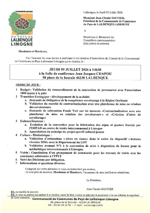 Image du document Convocation conseil CCPLL 09 07 2026 NS