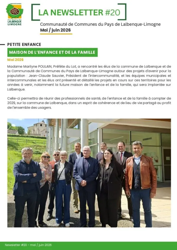Image du document Newsletter CCPLL #20 mai-juin 2026