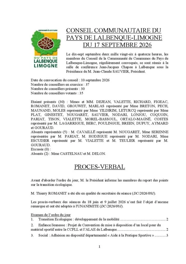 Image du document PV Conseil CCPLL du 17 septembre 2026
